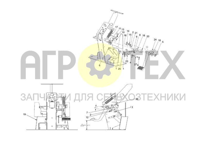 Чертеж Педаль тормоза (88666863F)